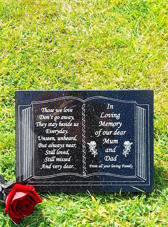  Memorial Grave Marker Grave Stone Slanted Granite Cemetery Headstone 