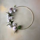 Paper flowers - sweet pea wall hoop