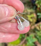 Silver and moonstone small dangle earrings  - Image 5