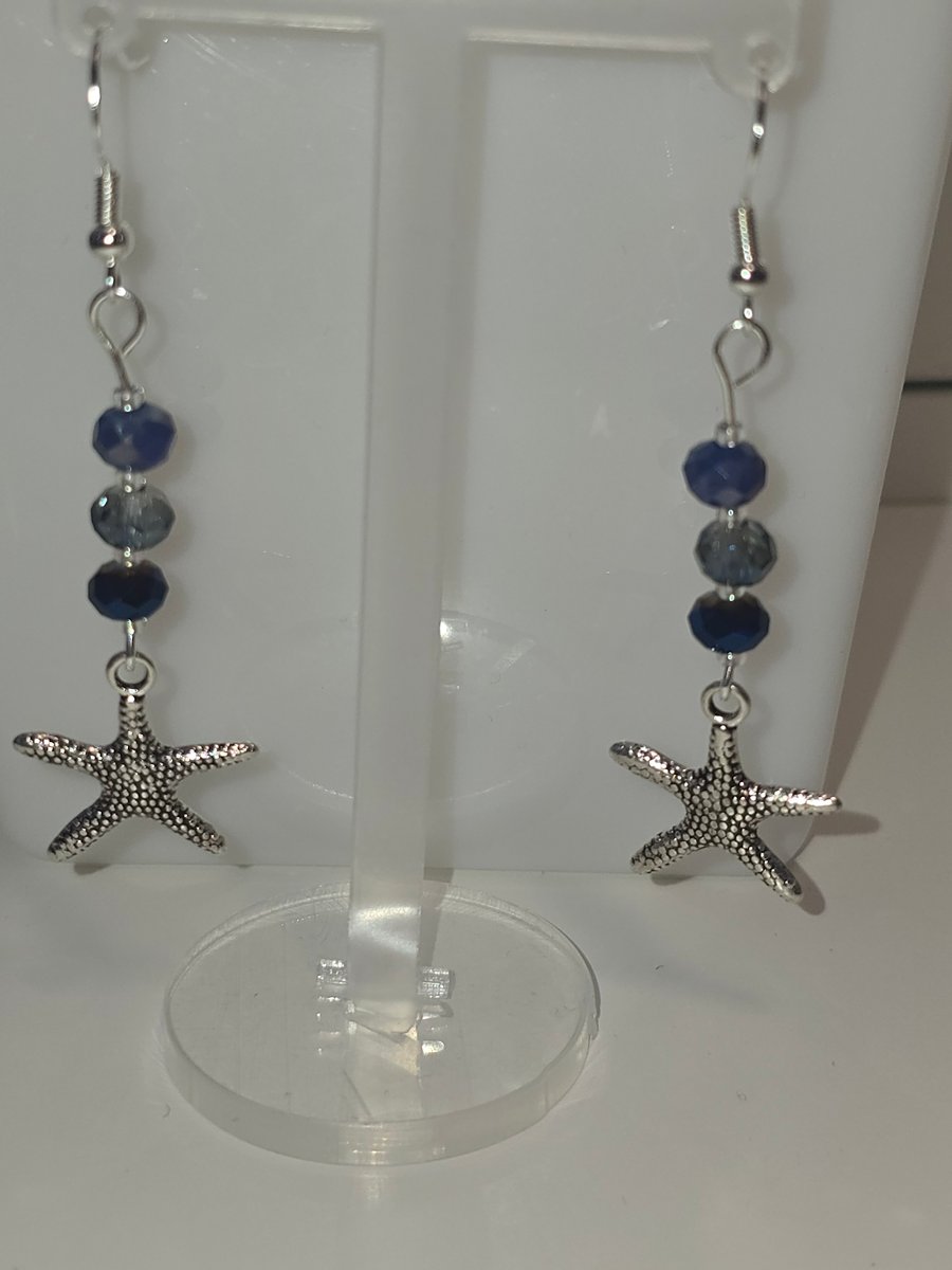 Starfish charm earrings