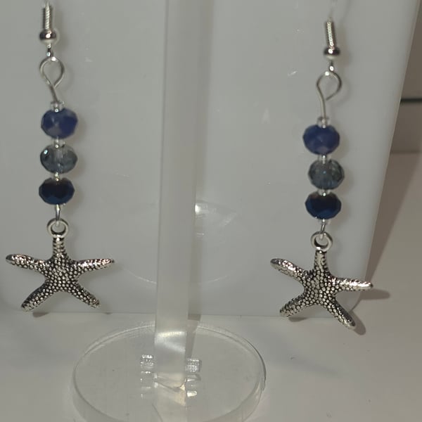 Starfish charm earrings