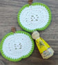 Sliced apple crochet coasters - Image 4