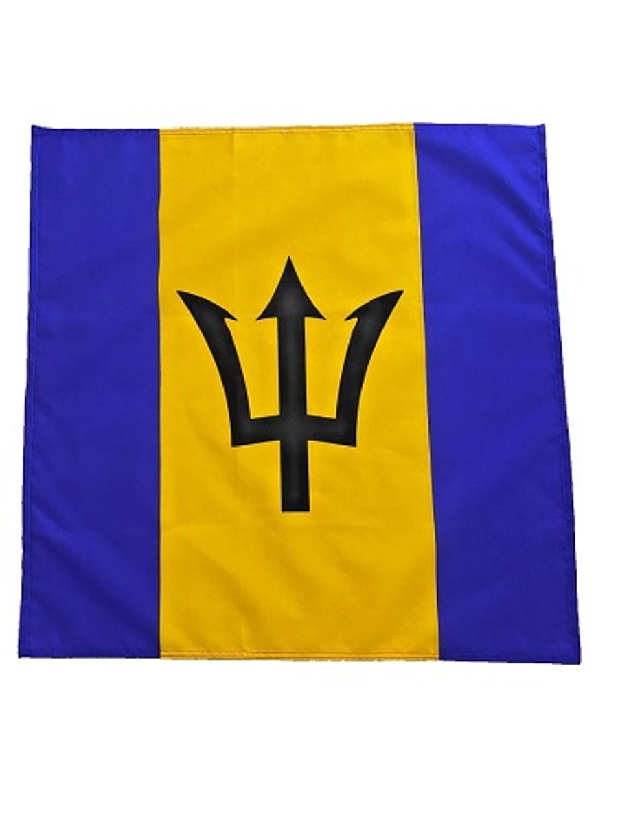 23" x 23" 59 x 59 cm Barbados Barbadian Flag Bandana Head Scarf Neck Tie