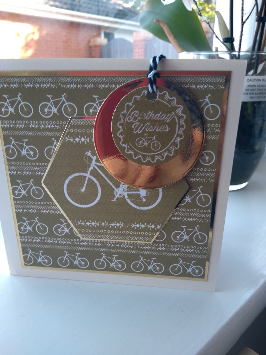 Cyclist birthday card