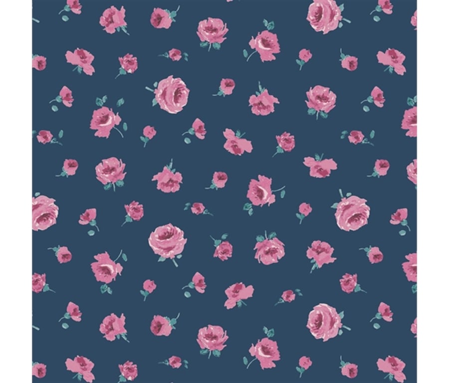 Liberty Cotton Fabric - Midnight Garden - Mary Rose