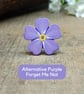 Forget Me Not Brooch, Dementia Support Pin, Handmade Wooden Flower Keepsake - Image 8