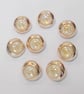 Gold faux metal and glass fancy shank buttons 16mm approximately. Pack of 8 - Image 6