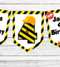 Construction Themed Personalised Happy Birthday Bunting 