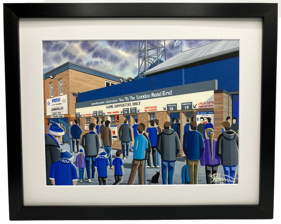 Peterborough. Framed & Unframed Fine Art Print, Utd United Football FC, Gift