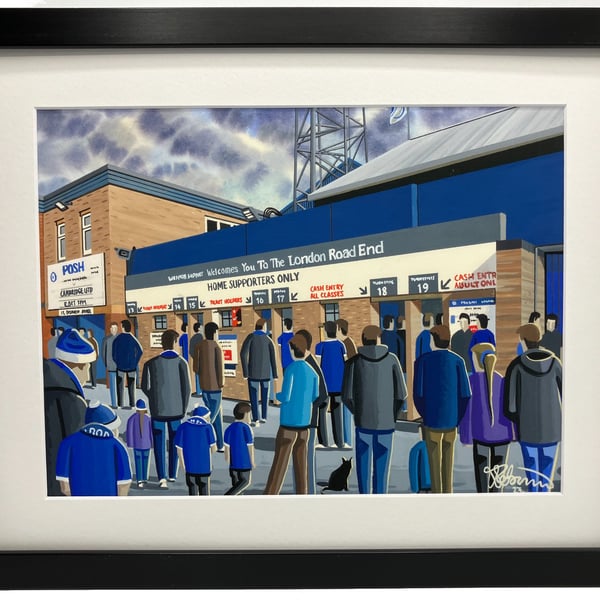 Peterborough. Framed & Unframed Fine Art Print, Utd United Football FC, Gift
