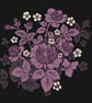 239 - Floral Lilac Roses Cross Stitch Pattern: Vintage Damask Design (PDF Chart) - Image 2