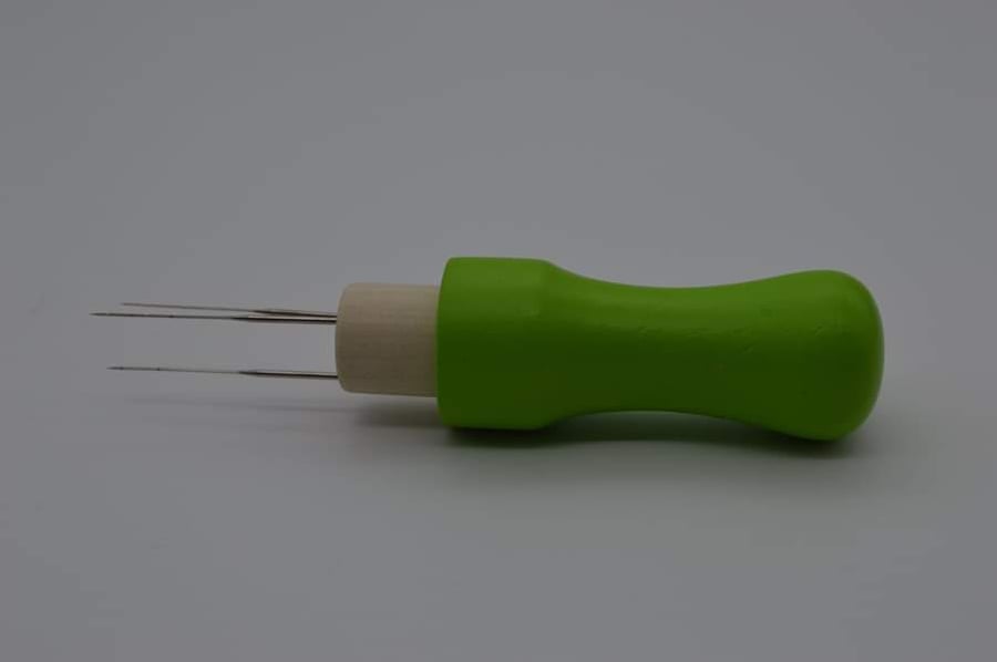 Wooden needle felting tool 