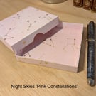 A handmade, ultra-thin gift box - Night Skies 'Pink Constellations'