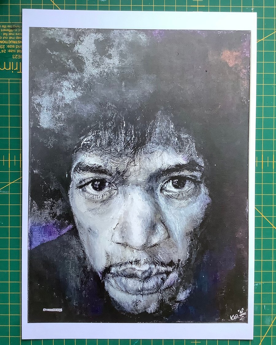 Jimi Hendrix Portrait Print 