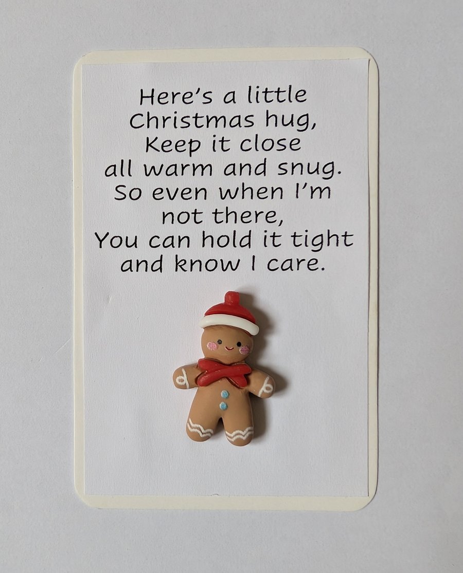 Christmas Pocket hugs - gingerbread man