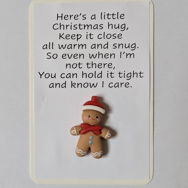 Christmas Pocket hugs - gingerbread man