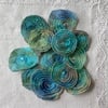 12 Free Motion Embroidery Spiral  Embellishments Card Making 