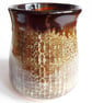 Mug Patterned Brown Glazed  - Hand Thrown Stoneware Ceramic Mug  - Image 3