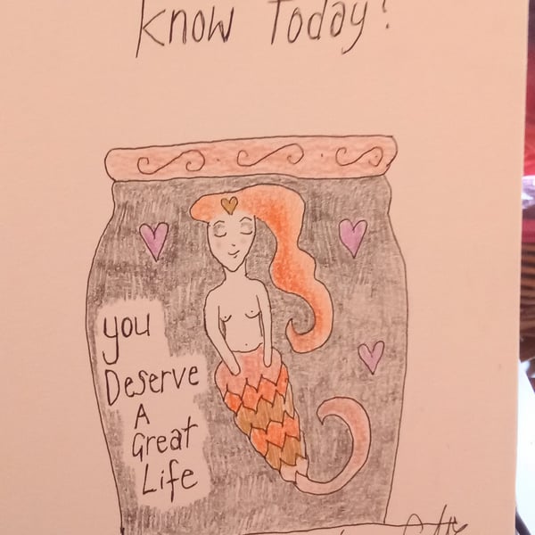Small Prophets inspired original drawing "You deserve a great life"