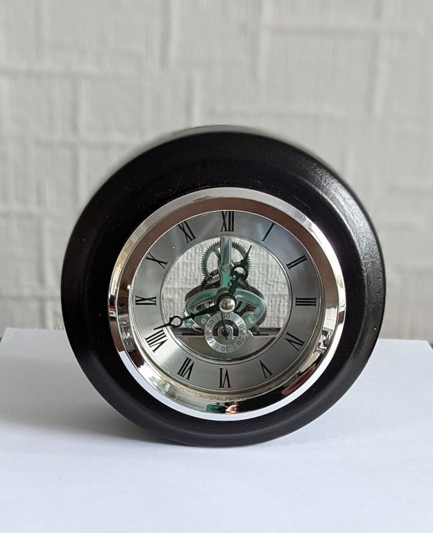 Black Skeleton Clock 