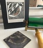 Linocut Print - "Nuthatch" - Bird Print - Nature Print - Image 3