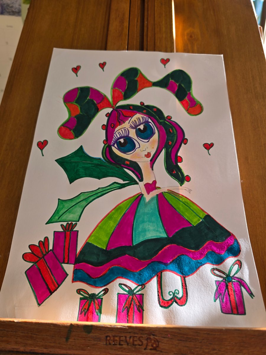 Christmas Fairy Drawing 