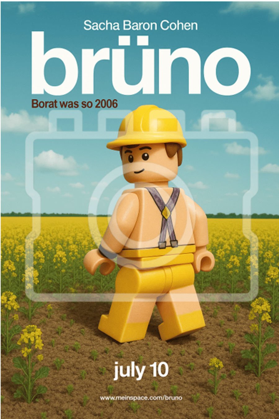 BRUNO - LEGO-Inspired A4 Movie Poster Print - Ready to Frame