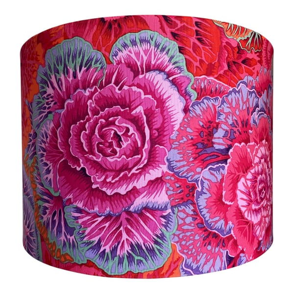 Kaffe Fassett Japenese Chrysanthemum Scarlet Lampshade 
