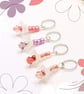 Floral Stitch Markers - Flowers with crystal beads - Crochet Option Available - Image 1