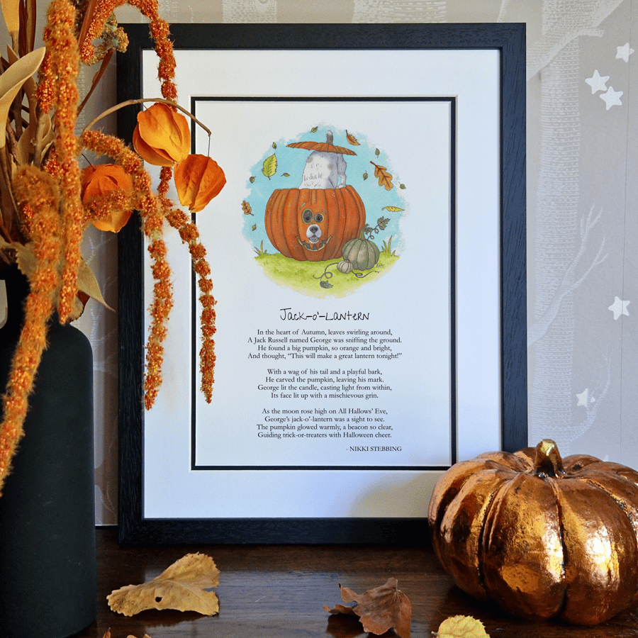 Personalised Jack-O'-Lantern Poem Print