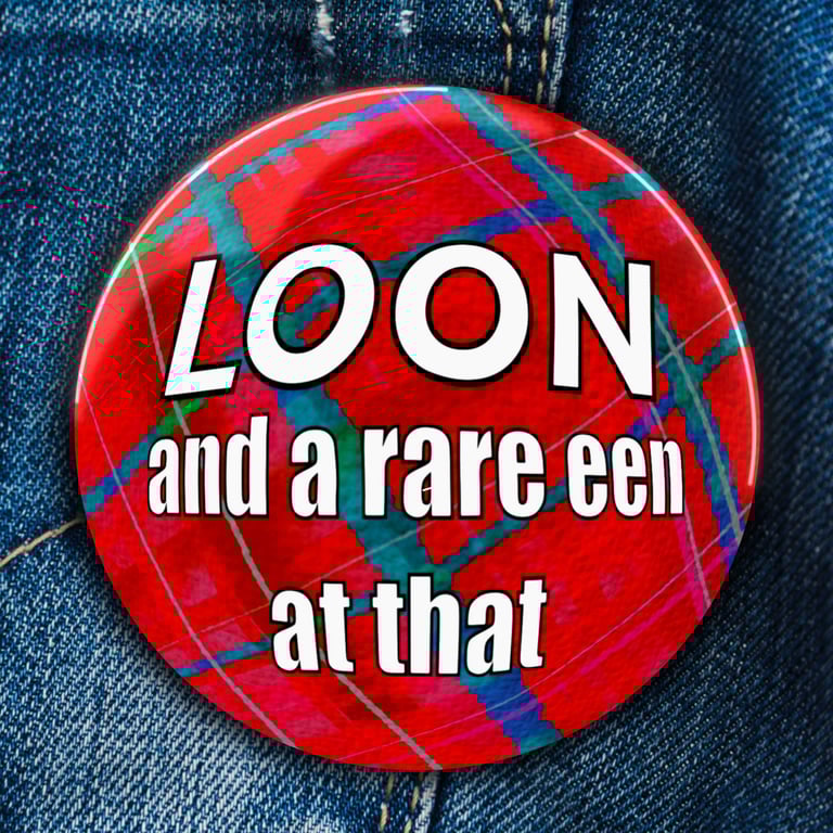 Loon Scottish Doric Badge . Magnet . Pocket Mirror . Magnetic Bottle Opener