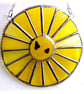 Sun Yellow Suncatcher Stained Glass Handmade Colour Wheel 005 - Image 3