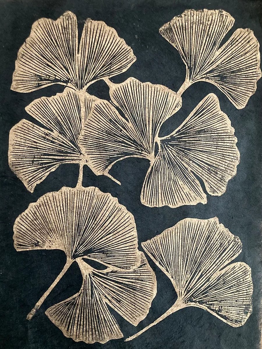 Gingko Leaves - Original Woodblock Print