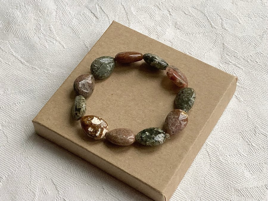 Woodland Jasper stretchy bracelet 