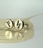 Silver Rune Studs Rustic Nugget Earrings on Posts Choose your Viking Rune - Image 2