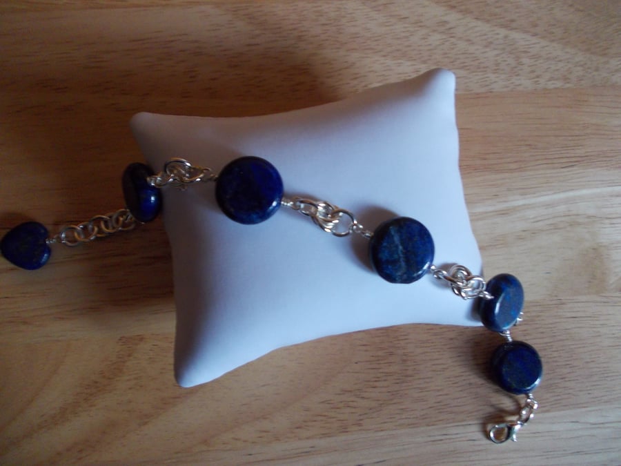 Lapis Lazuli and chainmaille bracelet