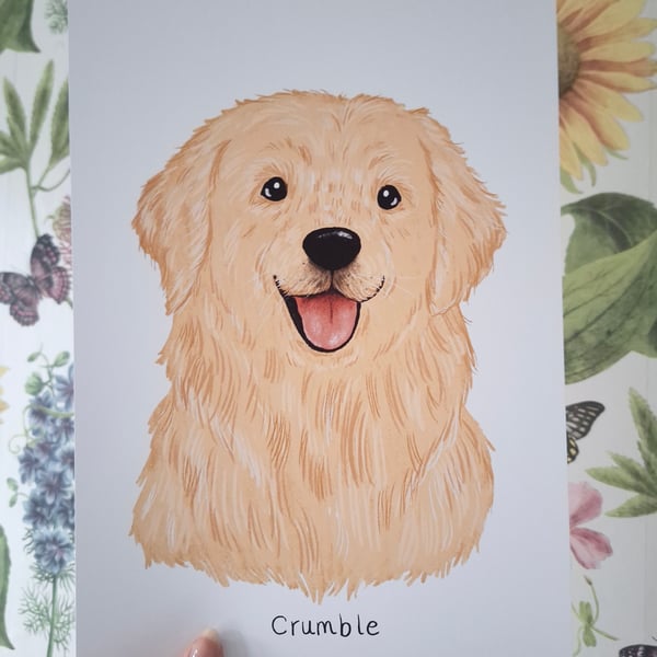 Personalised Pet Portraits - Signed A4 or A5 Print