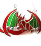  Fire Dragon Suncatcher Stained Glass Mythical - Image 8