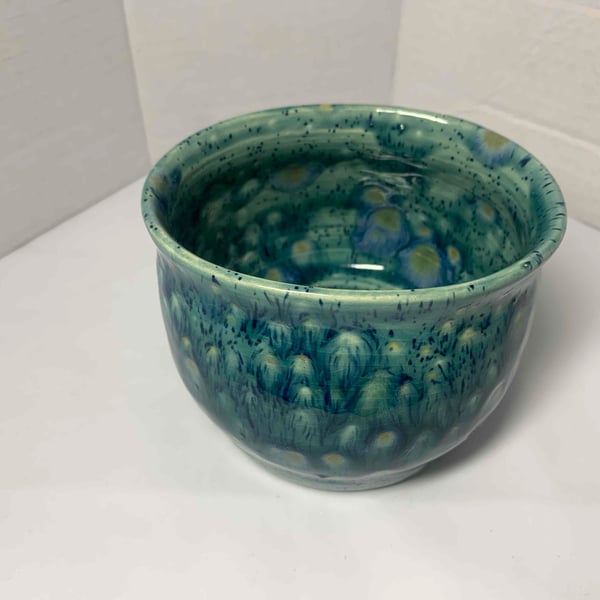 Beautiful hand thrown bowl, plant pot.