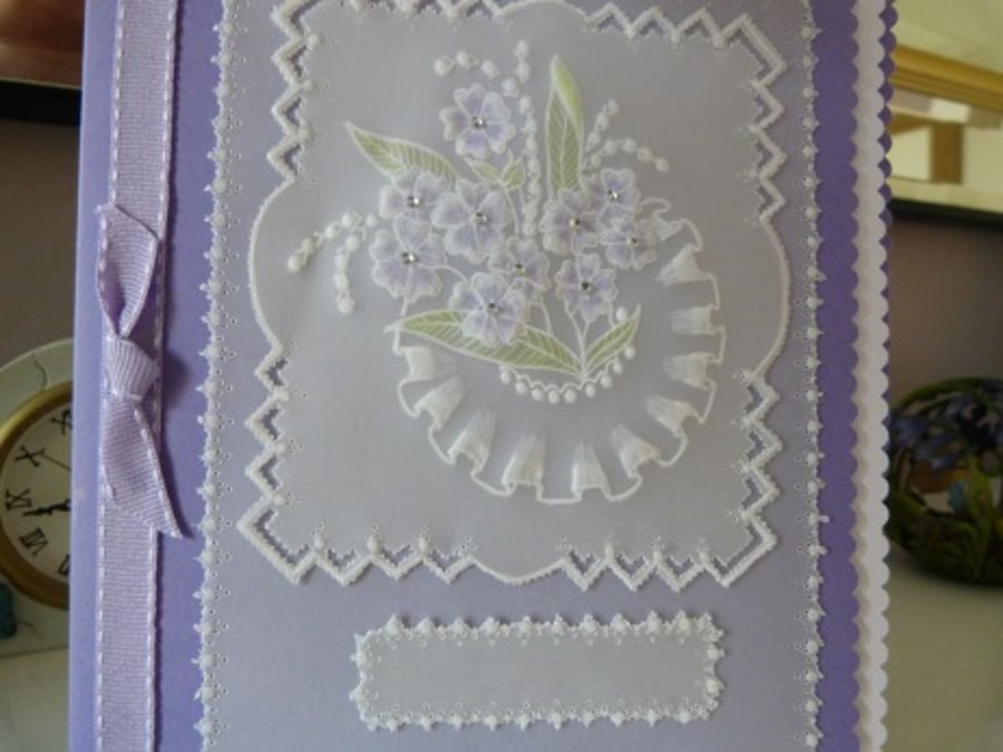Frilly Posy Birthday Card