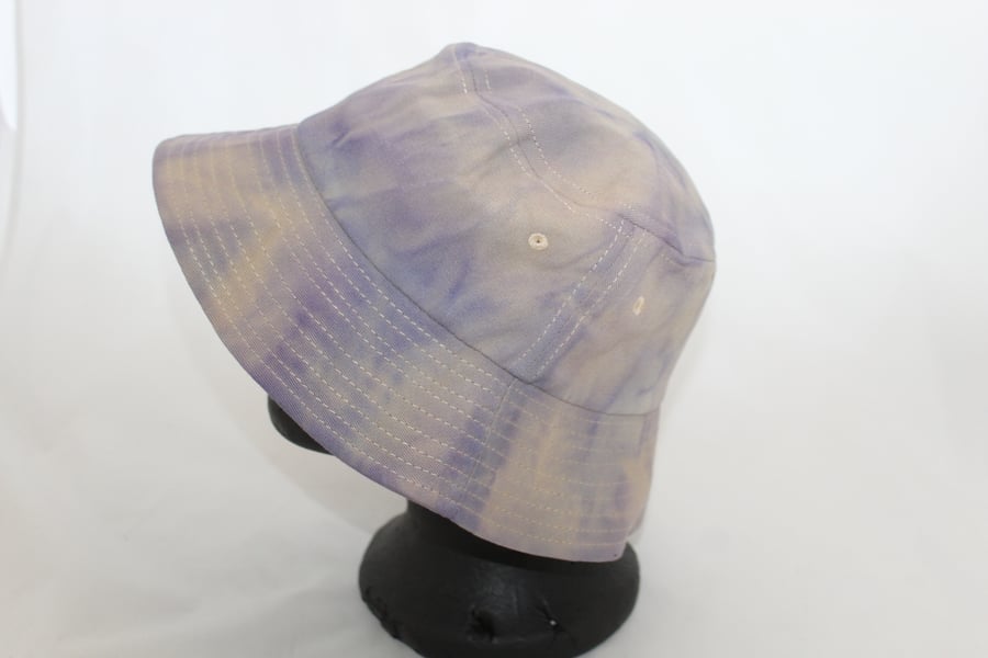 pastel purple hand tie dye bucket hat,festival hat, winter hat,Eco unisex gift