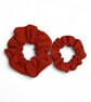 Burnt Orange Linen Scrunchie - Large - Image 2
