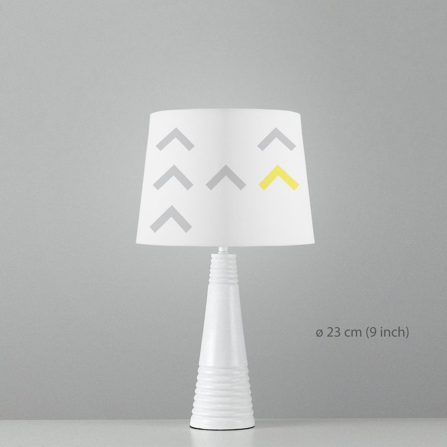 Chevron Lampshade. Diameter 23cm (9in). Ceiling or floor, table lamp.