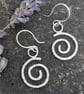 Sterling silver spiral earrings  - Image 2
