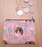 Red panda fabric zipper coin purse - Image 3