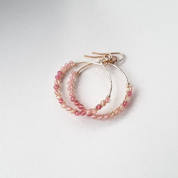 Beaded wired earrings 
