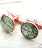 Personalised Map Cufflinks, Engraved Unique Custom Gift for Husband - Image 8