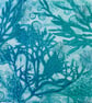Original gelli print seaweed greetings card. - Image 6