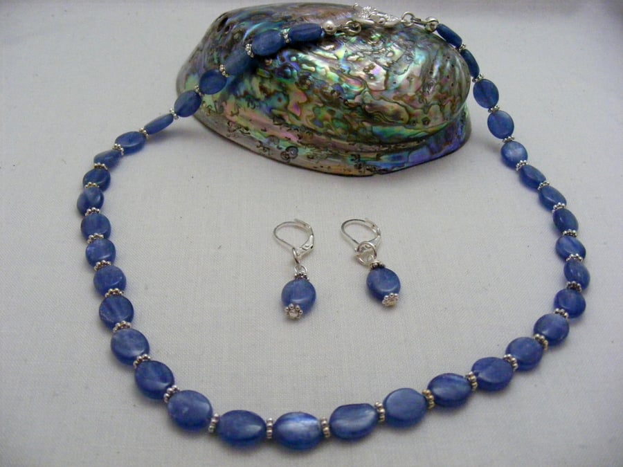 Blue Kyanite Gemstone Jewellery set