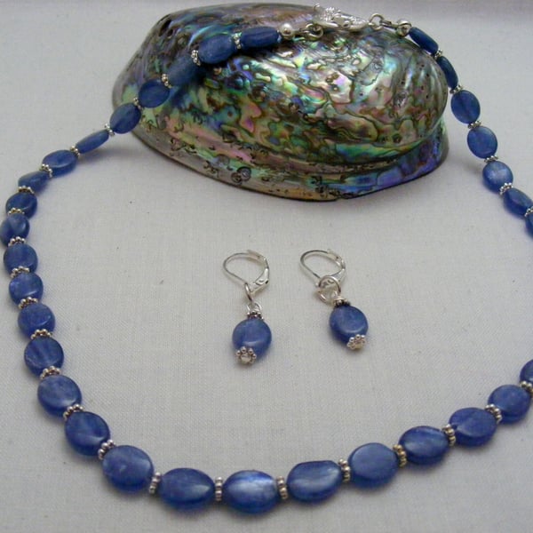 Blue Kyanite Gemstone Jewellery set